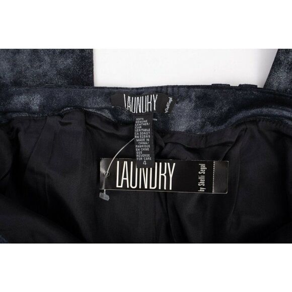 Laundry Shelli Segal Womens Leather Pants Sz 4 - Picture 7 of 8